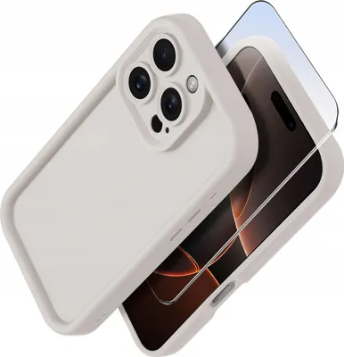 Produktbild von Silikonhülle für iPhone 16 Pro MATT + 9H-Displayschutzglas