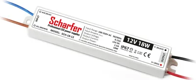 Obrázok produktu pre Scharfer hermetický napájací zdroj 18W 12V IP67 1,5A univerzálny transformátor SCH-18-12