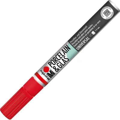 Zdjęcie produktu dla Marabu 01230031125, Czerwony, Różne kolory, 1 mm, 2 mm, Ceramika, Szkło, Metal, Porcelana, Kamień, 1 szt.