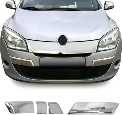 Zdjęcie produktu dla Listwa osłony chłodnicy Listwa osłony chłodnicy do Renault Megane przód 2008-2012 chrom 4x