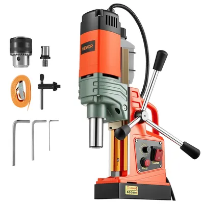 Immagine prodotto di Trapano magnetico VEVOR da 1350 W, diametro di foratura 50 mm, forza di 12.500 N, adatto alla lavorazione di superfici metalliche