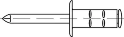 Produktbild von Mehrbereichsblindniete A 2/A 2 Flachkopf 4 x 13 S 500 Stk