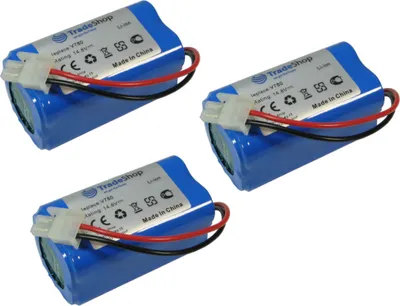 Produktbild von 3x Trade-Shop Akku 14,8V 2600mAh kompatibel mit Ecovacs Deebot CEN660 DL33 DL35 V780 CR120 X500 X580 KK8, Silvercrest SSRA1 305857 UR18650ZT-4S1P-AAF