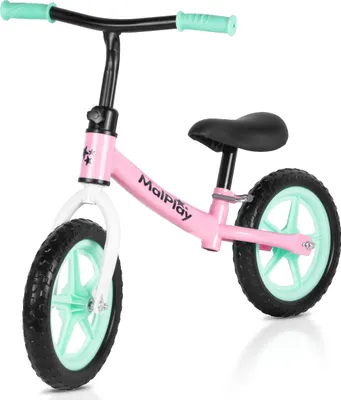 Immagine prodotto di Malplay Bicicletta senza pedali per bambini dai 2 anni in schiuma EVA da 12 pollici, ultraleggera (1,8 kg), rosa, confezione regalo