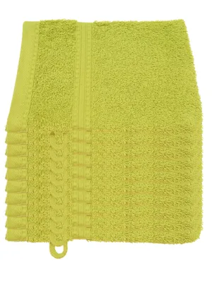 Produktbild von Julie Julsen BIO Waschhandschuh 10er Set 15x21 Limette