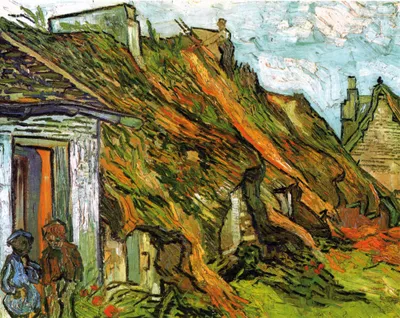 Obrázok produktu pre Vincent Van Gogh Art Print Obraz - Farmy v Chaponval, 1890 (40 x 50 cm)