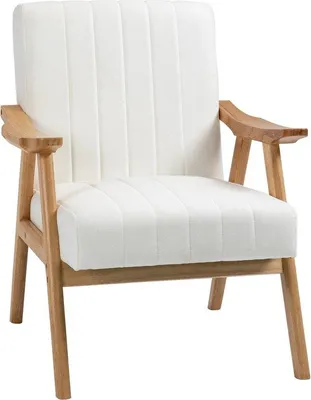 Productafbeelding van Famanu Relaxstoel - Elegant gestoffeerd - Wit
