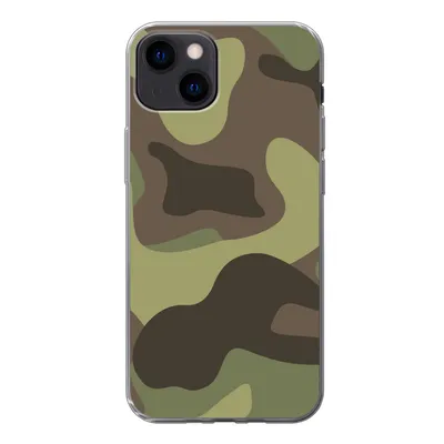 Produktbild von MuchoWow® Handyhülle Schutzhülle Hülle für iPhone 13 Illustration eines Tarnmusters Silikon Softcase Handy Hülle - Karteninhaber