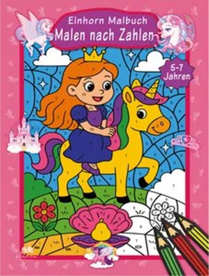 Produktbild von Malen nach Zahlen Einhorn Malbuch für Kinder ab 5-7 Jahren
