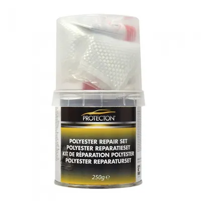 Image de kit de réparation polyester 250 grammes 4 pièces