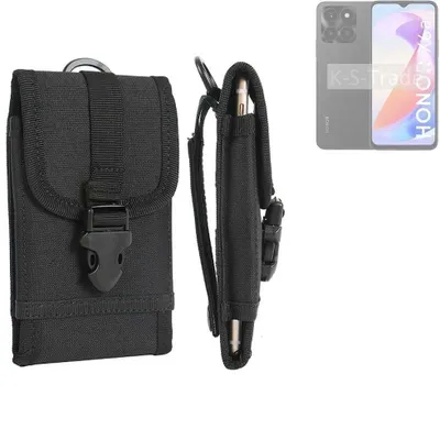 Produktbild von K-S-Trade Holster Handy Hülle kompatibel mit Honor X6a Holster Handytasche Gürtel Tasche Schutz Hülle Robust Outdoor schwarz