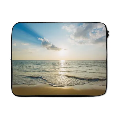 Produktbild von MuchoWow® Laptop Hülle 17 Zoll Laptoptasche Meer - Sommer - Strand - Zipper - Schutzabdeckung