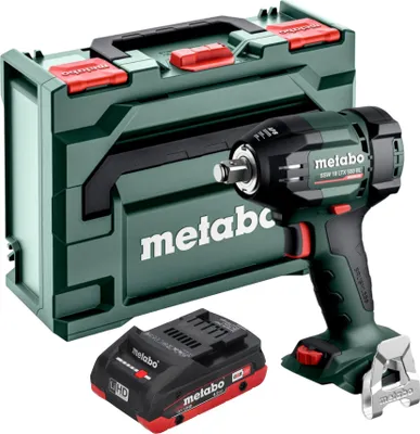 Image de Metabo SSW 18 LTX 550 BL Visseuse à choc sans fil 18 V 550 Nm Brushless + 1x batterie LiHD 4,0 Ah + metaBOX - sans chargeur
