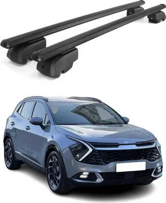 Immagine prodotto di Barre portatutto trasversali per Kia Sportage 2021-2023 in alluminio nero, omologate ABE