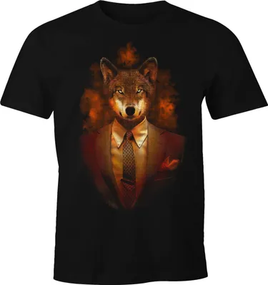 Produktbild von Herren T-Shirt Fuchs Tier Lustig Fun-Shirt Moonworks® L