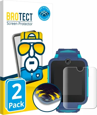 Produktbild von 2x BROTECT Fullscreen Schutzfolie für TCL Movetime Family Watch 2 Displayschutz Folie Fullcover Klar Transparent