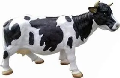 Image de Bœuf vache figurine abstraite statues jardin décoration 40cm statue Nouveau