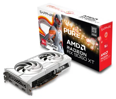 Image de Sapphire Technology Graphics card Radeon RX 9060 XT PURE 16GB GDDR6 128bit DP/2HDMI