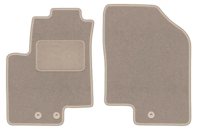 Produktbild von Velours-Fußmatten Vorne für Kia Venga 2009-2017 (Minivan) – 2-tlg, Beige, passgenau – Wielganizator LUX