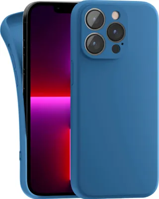 Produktbild von Hülle für Apple iPhone 13 Pro - Handyhülle mit Kameraschutz Cover aus Silikon in Dunkelblau