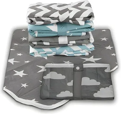 Produktbild von PolkaHome® Pflegematte Wickelauflage Baby und Kleinkinder - Set mit 5 - 50 x 70 cm