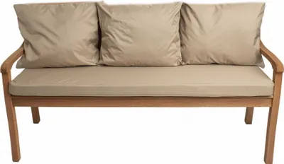 Produktbild von Bankkissen für 3 Personen Beige| Sitzkissen 150x60x50 und Rückenkissen 3*56x50| Sitzkissen bank| Bankkissen outdoor| Hollywoodschaukel kissen
