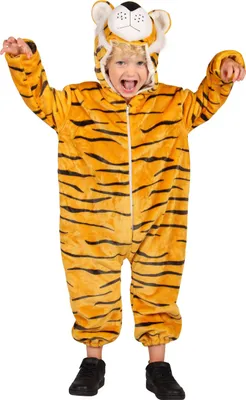 Produktbild von Kostüm Overall Plüsch Tiger Kind, Groesse:164