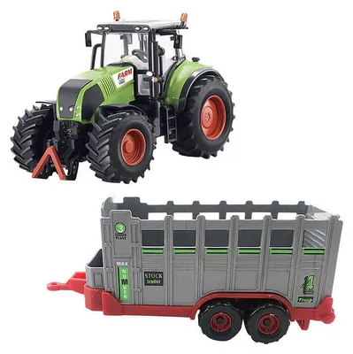 Zdjęcie produktu dla Traktor z przyczepą, skala 1:50