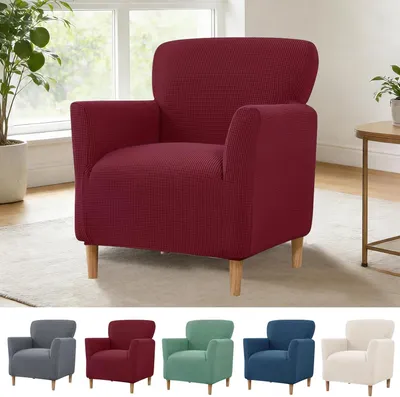 Imagen del producto de Funda elástica para sillón, de una plaza, transpirable, lavable, para sala de estar