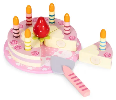 Produktbild von Set Holzklettkuchen, Obstkerzen für Kinder, 16 Elemente