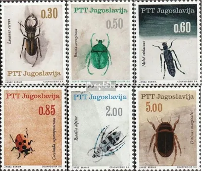 Produktbild von Briefmarken Jugoslawien 1966 Mi 1158-1163 (kompl.Ausg.) postfrisch Insekten