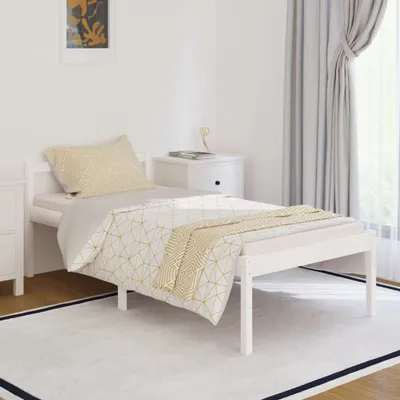 Image de Maison Exclusive - Lit senior blanc 90 x 190 cm en pin massif