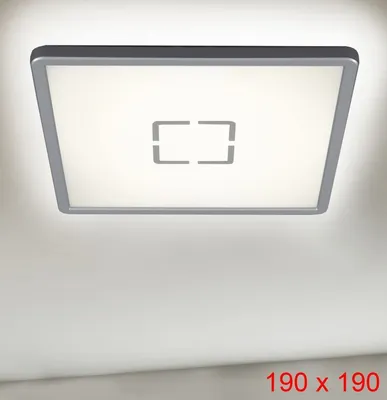 Produktbild von Briloner Slim LED Panel Free silber 19 x 19 cm mit Backlight-Effekt