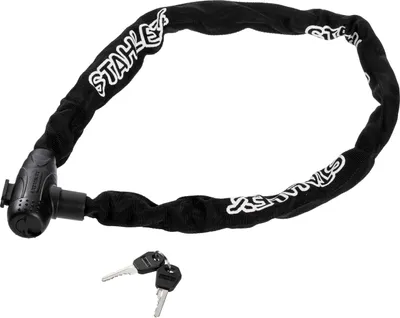Immagine prodotto di Lucchetto per moto nero massiccio 100cm con 2 chiavi