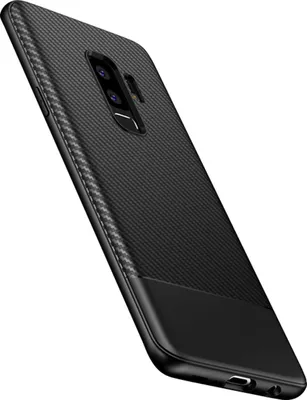 Produktbild von Samsung Galaxy S9 Plus Hülle AVANA Schutzhülle Silikon TPU Slim Case Schwarz Cover Carbon Optik