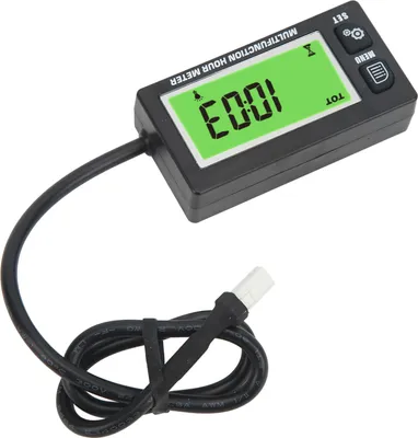 Productafbeelding van 0-25000 RPM Digitale toerenteller, 0-999999 uur draaitijd teller, LCD-display, IP65 waterdicht, universeel geschikt voor motorfietsen, ATV's en grasmaaiers