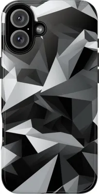 Produktbild von Schwarz-graues geometrisches Muster – Hülle Kompatibel mit iPhone 16 Plus