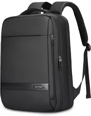 Image de CarryQuest® - Sac à dos avec port de charge USB, pour ordinateur portable jusqu'à 15,6 pouces, couleur noire