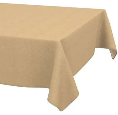Produktbild von Tischdecke 140x260cm Rechteckig Beige DanceDirty abwaschbar Leinenoptik wetterfest Falschuni Modern mit Saumkante
