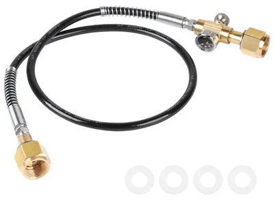 Gasschlauch 1 m mit Manometer, W21,8, für Argon/CO2