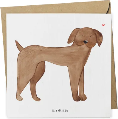 Produktbild von Mr. & Mrs. Panda Grußkarte Hund Dogge - Weiß - Geschenk, Herz, faltkarte, Hunde, Sprüche, doppelkarte, Süß, Klappkarte, Glückwunschkarte, Deutsche, anlasskarte