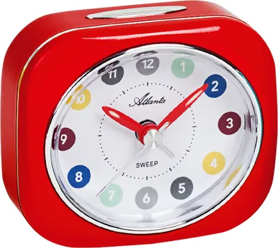 Produktbild von Atlanta 1983/1 Wecker für Kinder Quarz analog Kinderwecker rot leise Licht