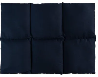 Image de Coussin aux noyaux de cerise - Coussin chauffant - 40 x 30 cm - 6 compartiments - Bleu foncé