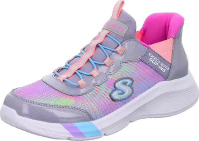 Produktbild von Skechers Slip-Ins Dreamy Lights- Colorful Prism Kinder Synthetik Masche Schlupf Auf Turnschuhe In Grau Rosa – 11,5 Großbritannien - 29 EU - 12,5 US / Graurosa