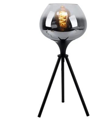 Produktbild von Tischleuchte, Glasschirm, Metall, schwarz rauch, H 45 cm