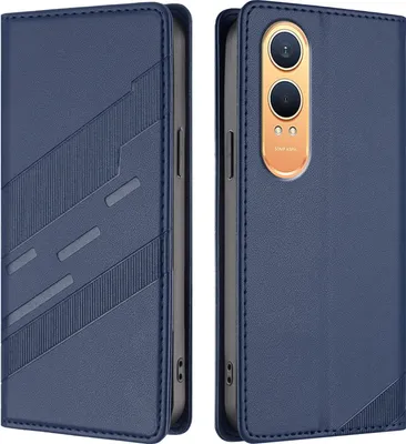 Produktbild von Hülle für OnePlus Nord CE4 Lite, Kunstleder Brieftaschen Handyhülle mit Kartenfach und Standfunktion Blau