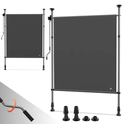 Obrázok produktu pre Vytiahnuťelná markíza 100x310 cm - Nastaviteľná slnečná clona - Ochrana pred pohľadmi