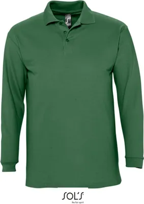 Produktbild von Long Sleeve Polo Winter II, Golf Green, L