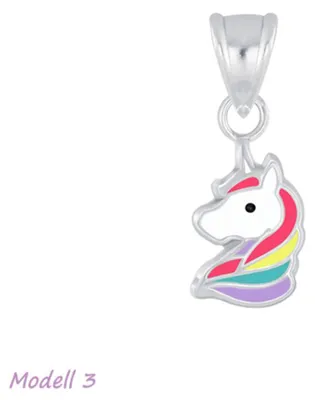 Produktbild von Einhorn Anhänger Silber 925: Kinderschmuck Kette Modell 3 ohne Kette