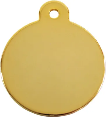 Produktbild von Adressanhänger mit Gravur - rund groß - gold